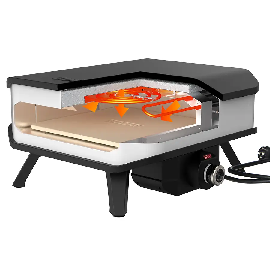 13" Electric Pizza Oven with Pizza Stone and Door - Image 4