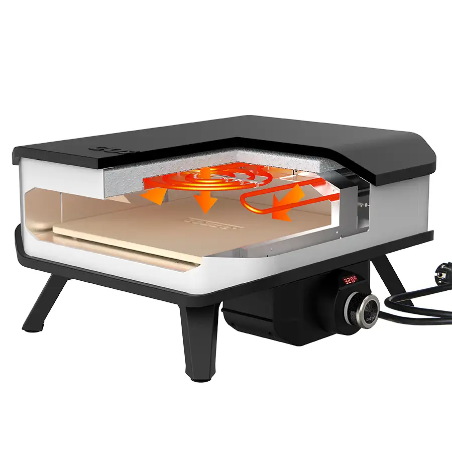 17" Electric Pizza Oven with Pizza Stone and Door - Image 5