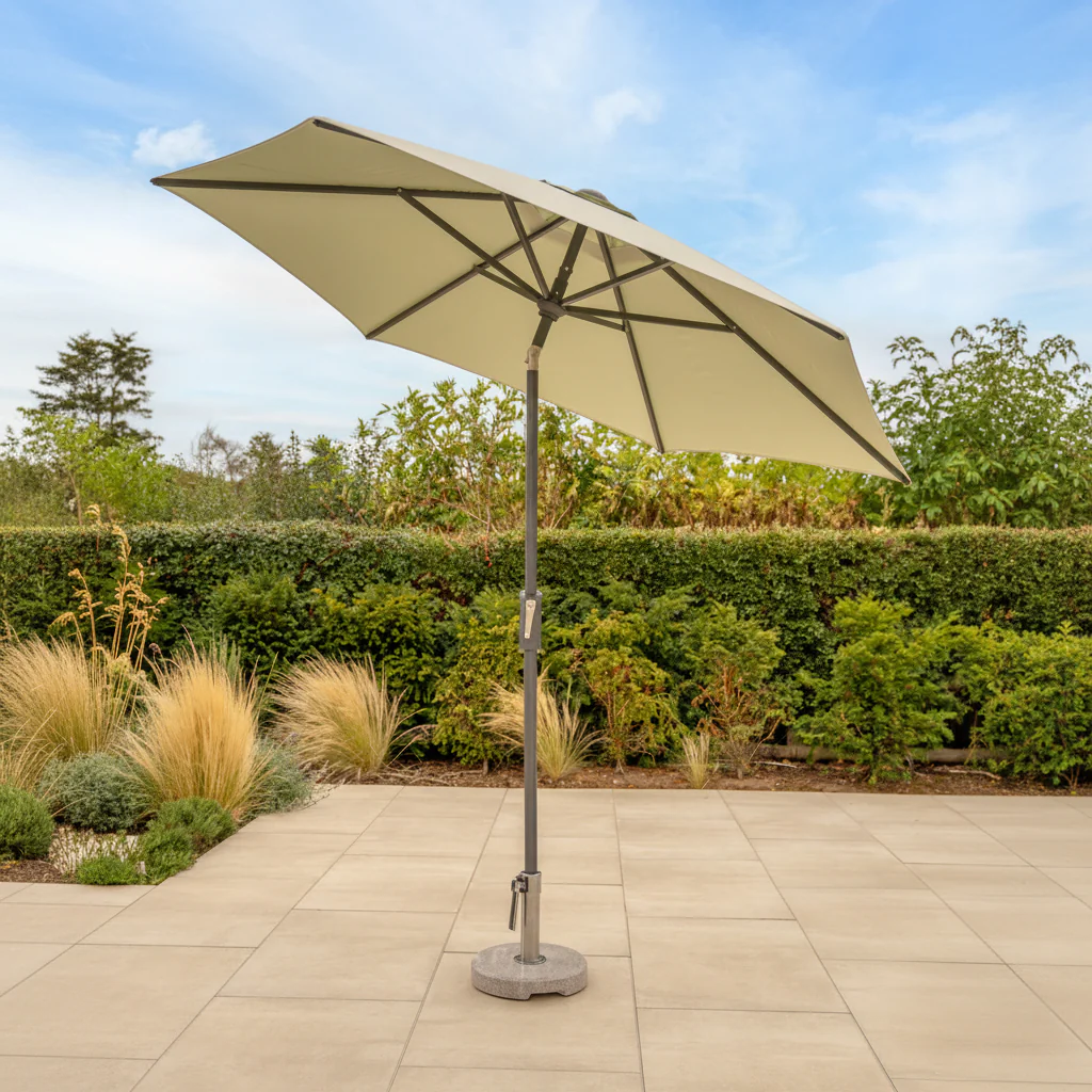 2.5M Wind Up Parasol with Auto Tilt & Night Cover - Image 3
