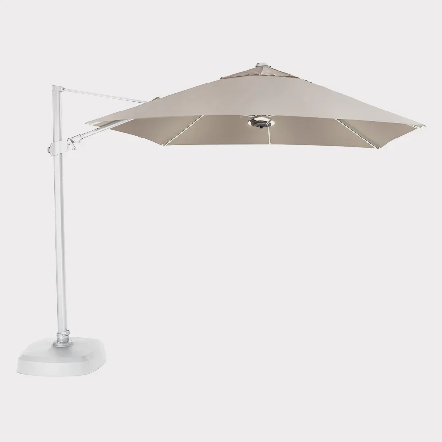 3.0m Square Free Arm Parasol with LED Lights and Wireless Speaker - Image 4