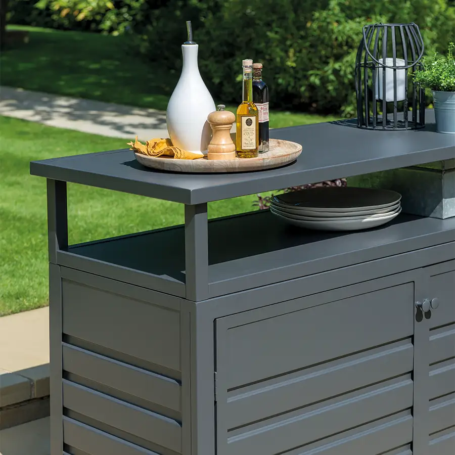 Aluminium Sideboard with Double Doors - Image 2