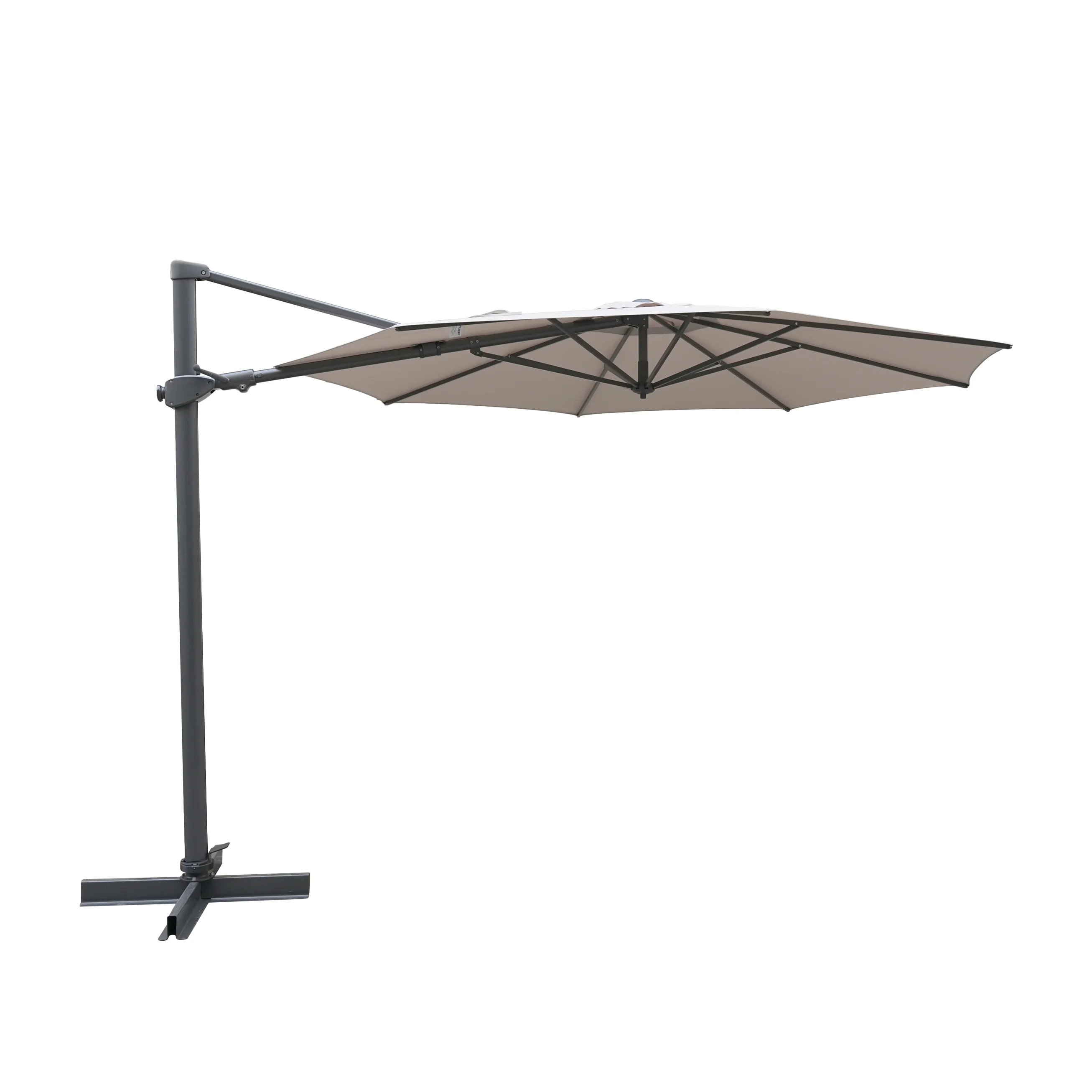 Aura 3m Round Cantilever Parasol with Night Cover (cross frame only) - Image 3