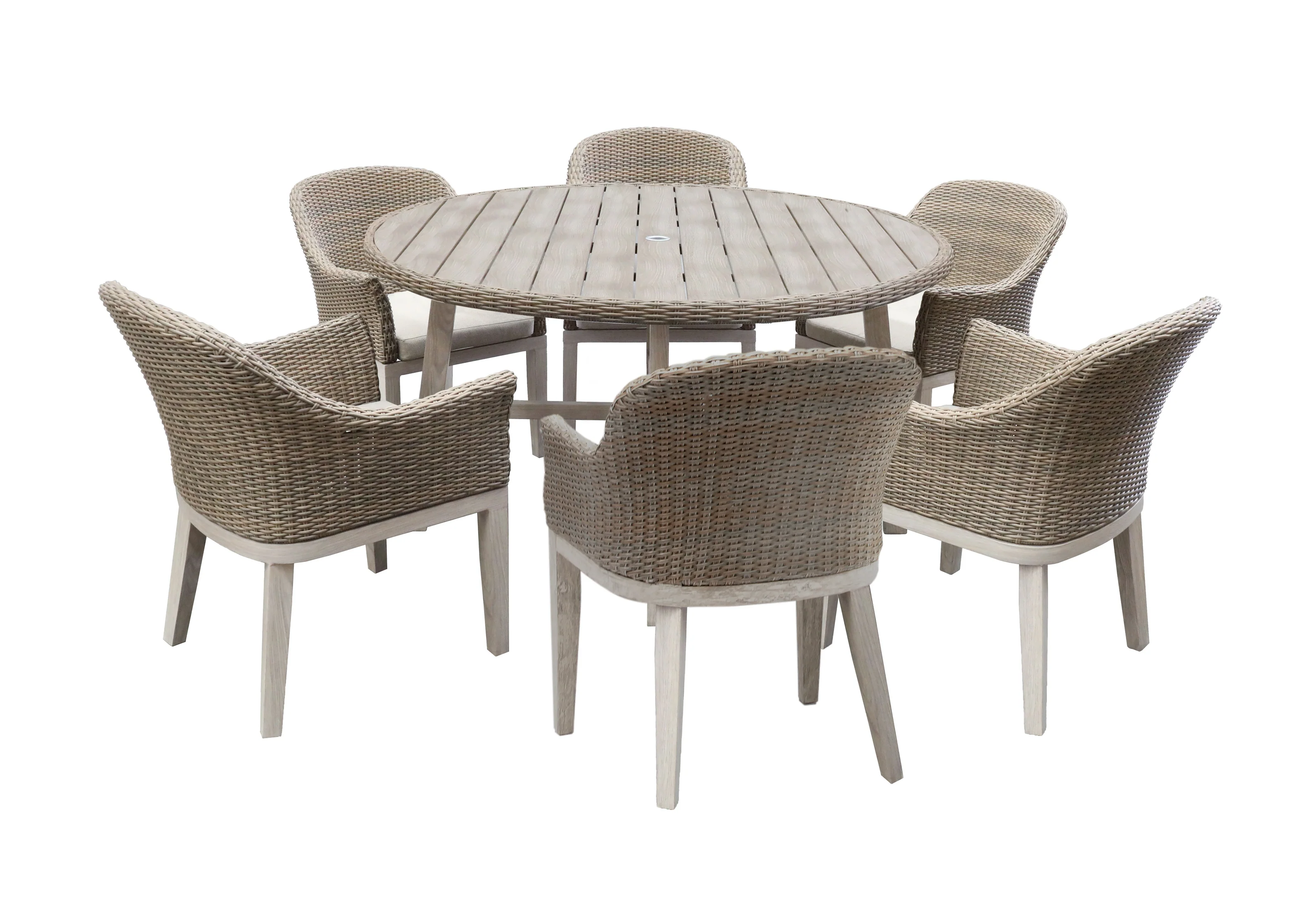Avora 6 Seat Wicker Dining Set - Image 6