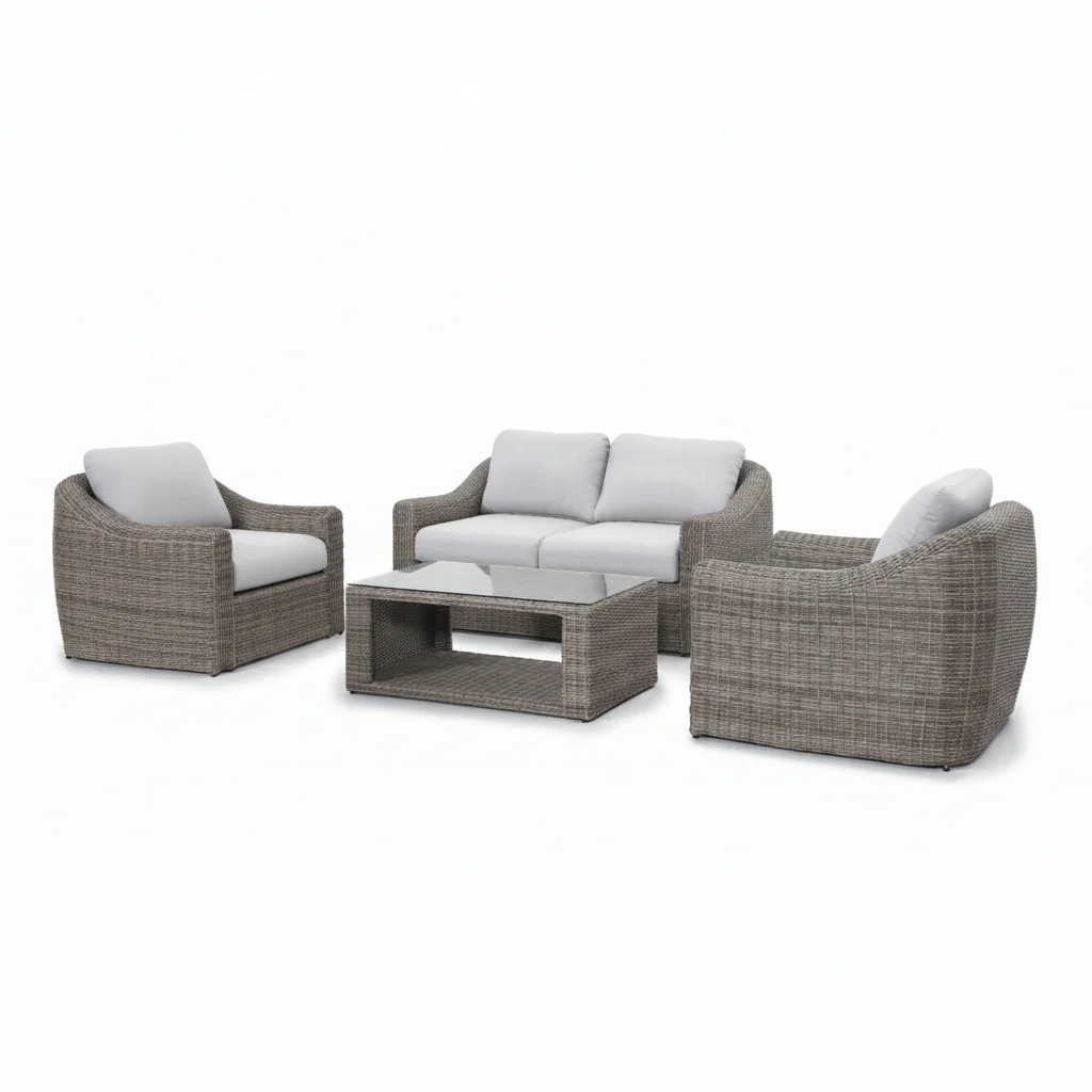 Azore Wicker Sofa Set with Coffee Table - Image 11