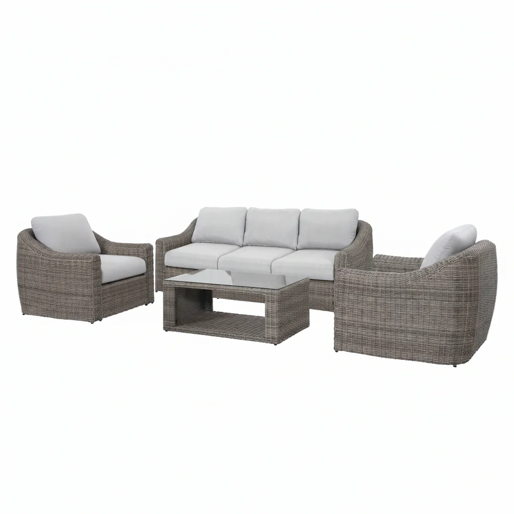 Azore Wicker Sofa Set with Coffee Table - Image 12