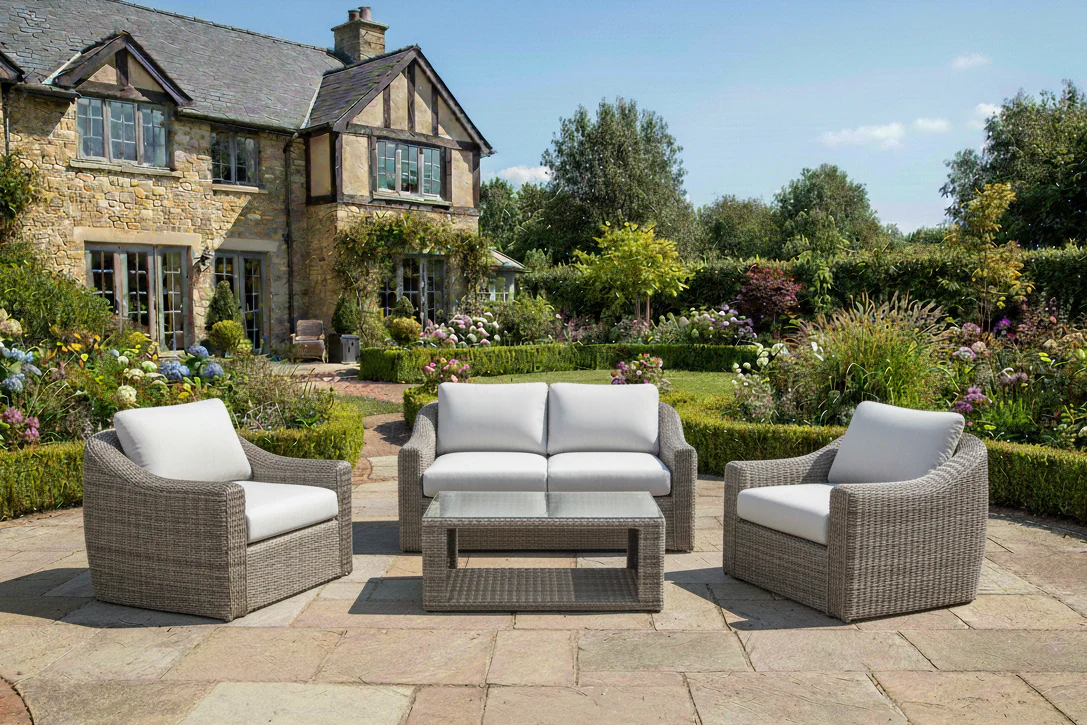 Azore Wicker Sofa Set with Coffee Table - Image 5