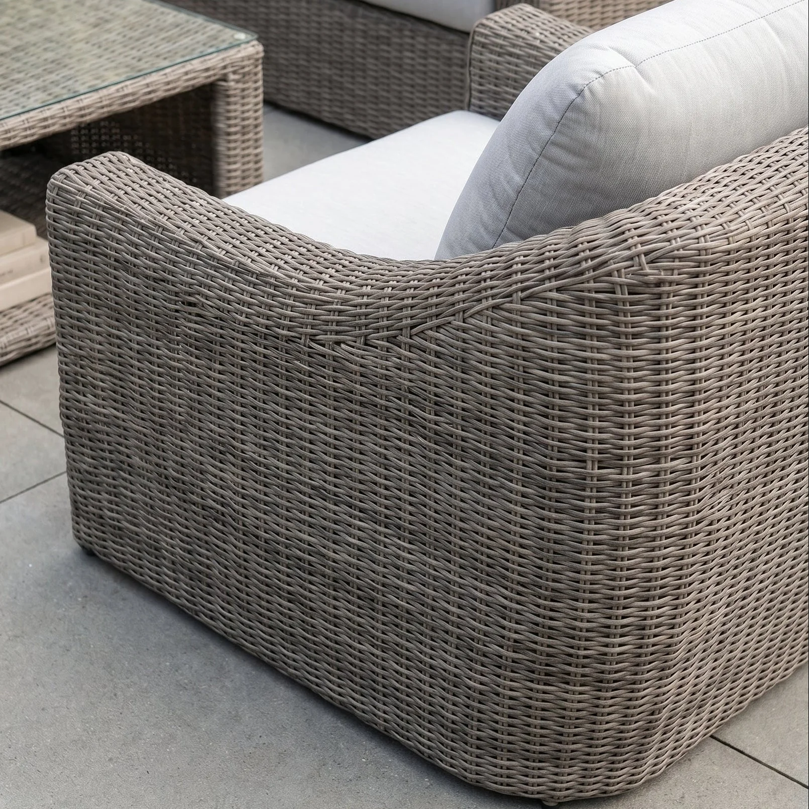 Azore Wicker Sofa Set with Coffee Table - Image 8