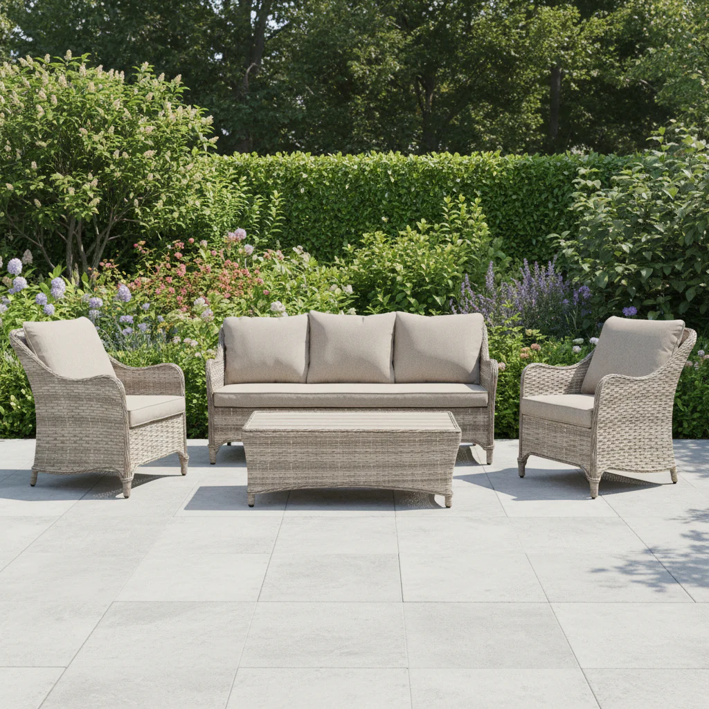 Biarritz 5 Seat Wicker Lounge Set