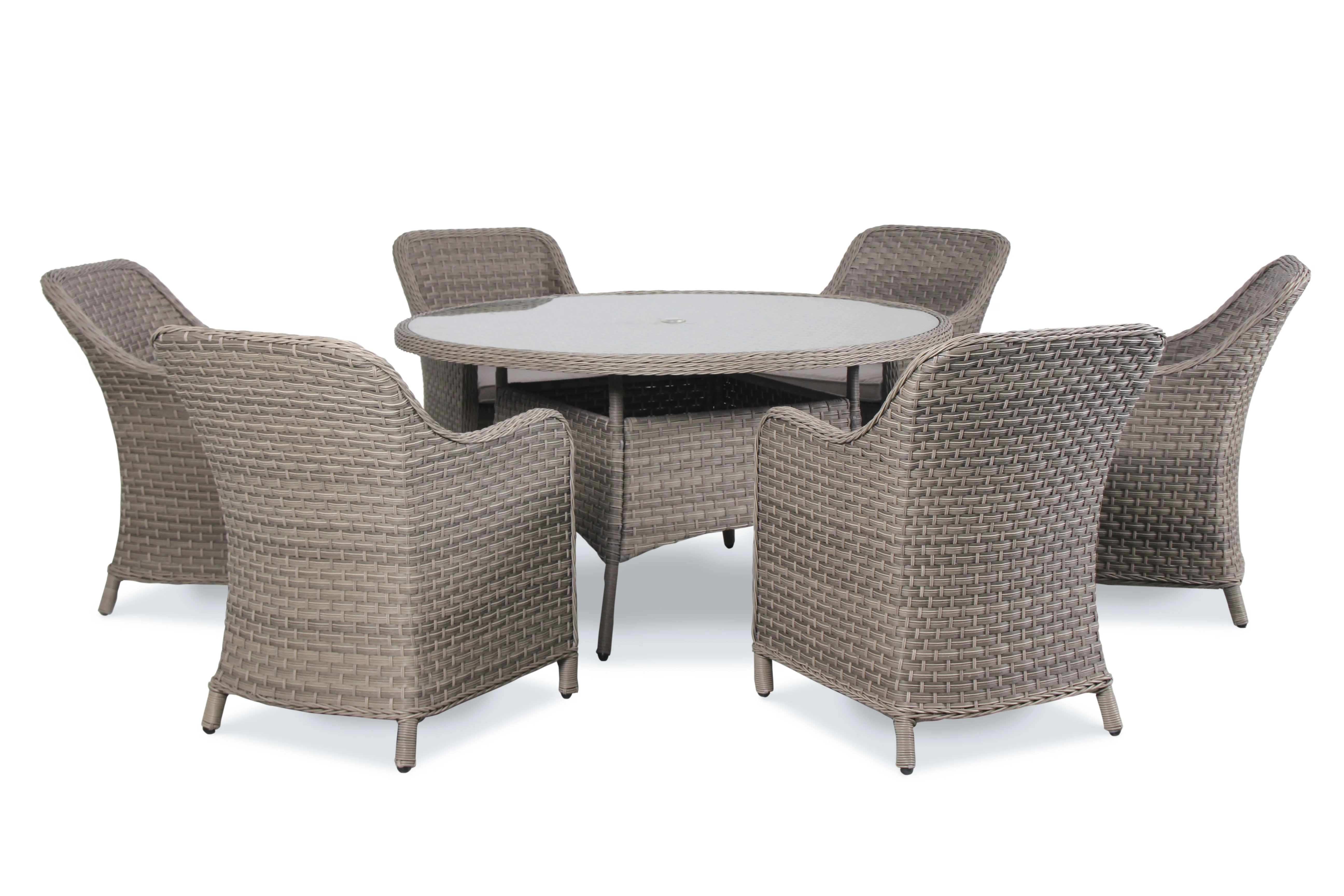 Kettler Charlbury Wicker 6 Seat Dining Set with Round Table - Image 7
