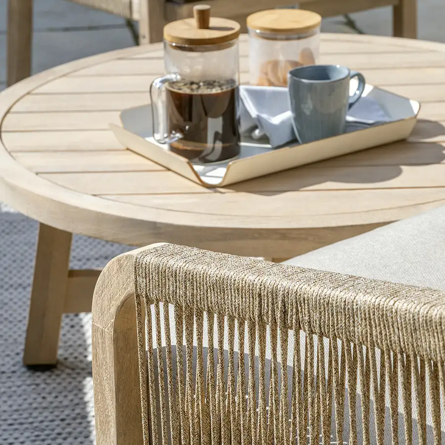 Cora 5 Seat Rope Lounge Set with Round Table - Image 3
