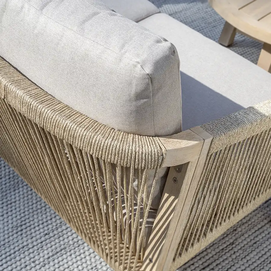 Cora 5 Seat Rope Lounge Set with Round Table - Image 4