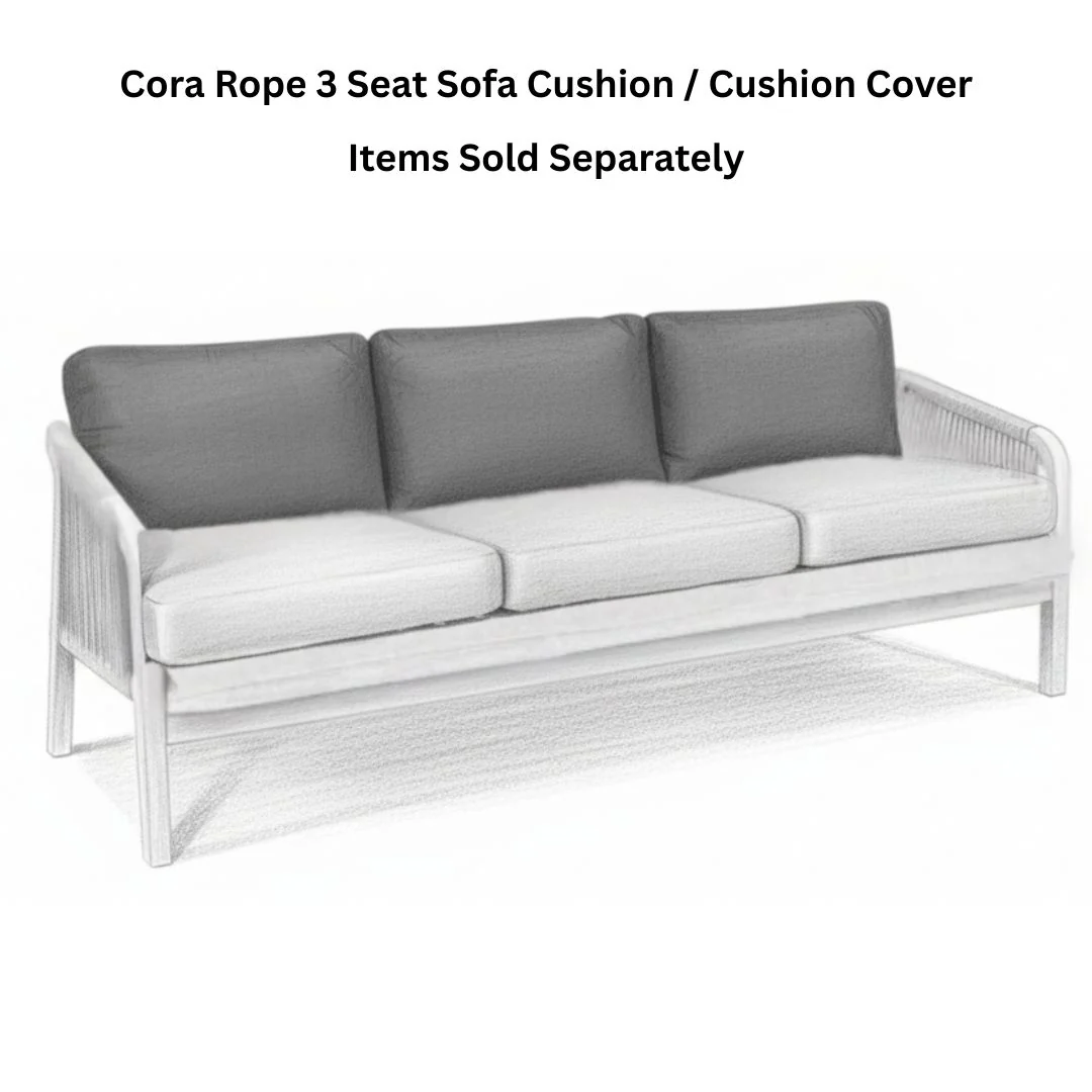 Cora Rope 3 Seat Sofa Cushion / Cushion Cover - Image 2