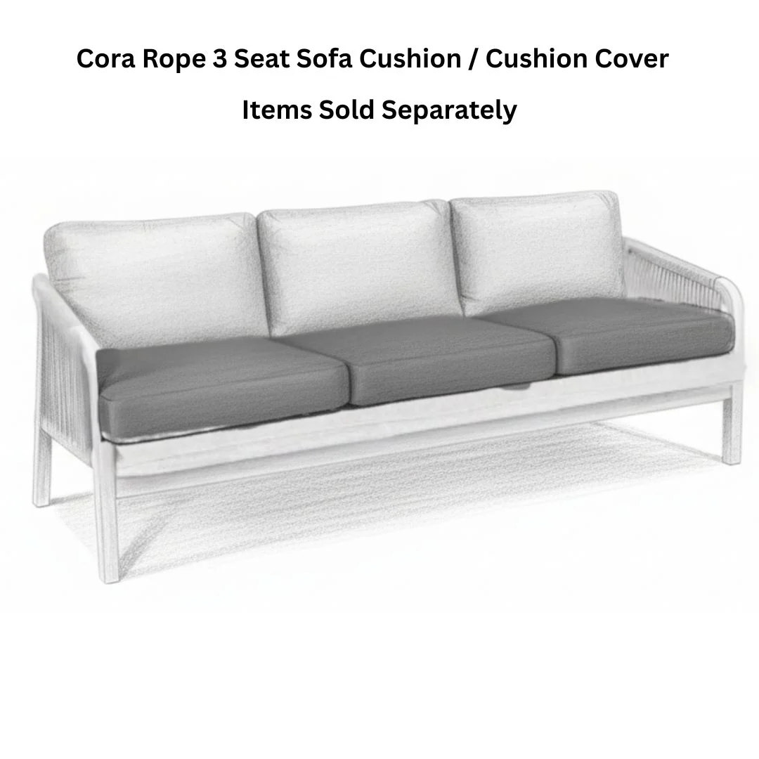 Cora Rope 3 Seat Sofa Cushion / Cushion Cover - Image 3
