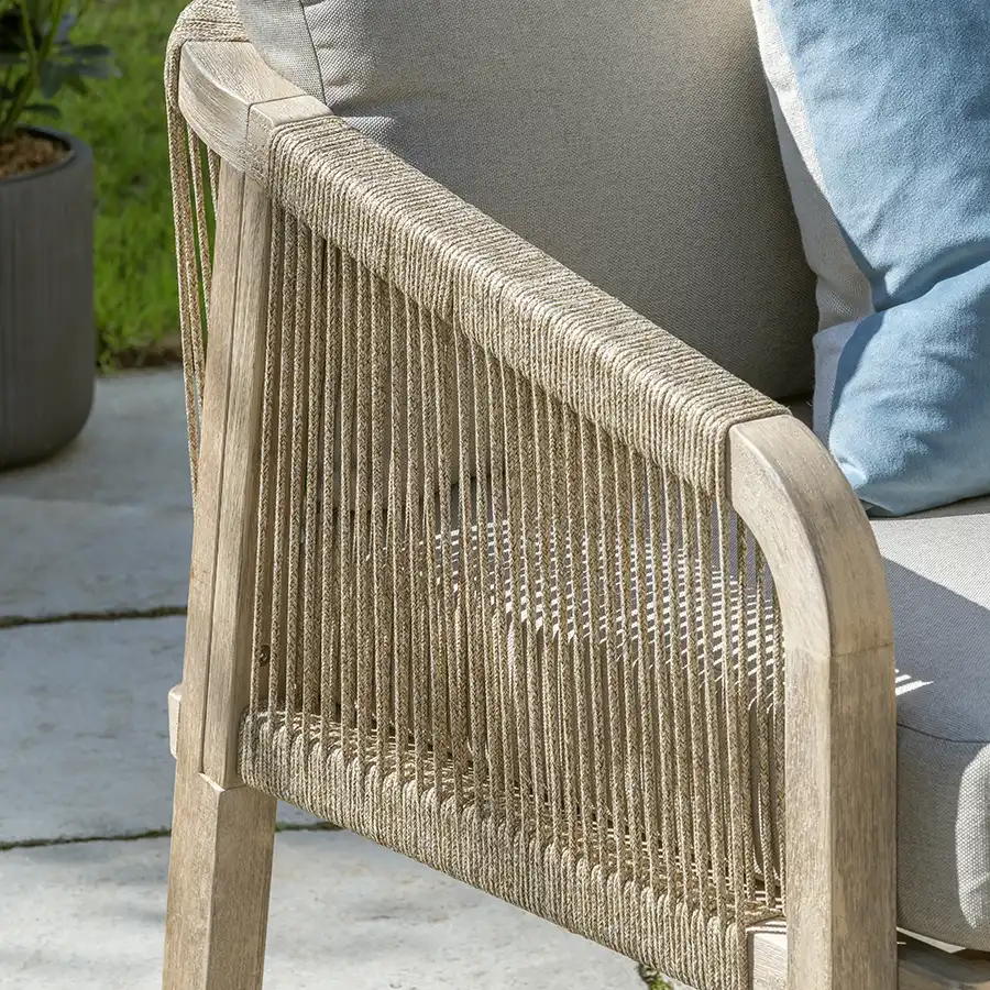 Cora Rope 3-Seater Garden Sofa - Image 4