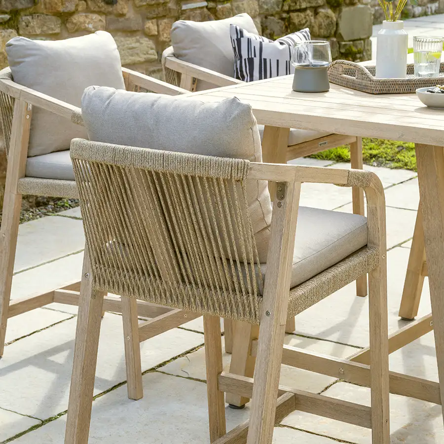 Cora Rope Bar Chair with Cushion (Pair) - Image 3
