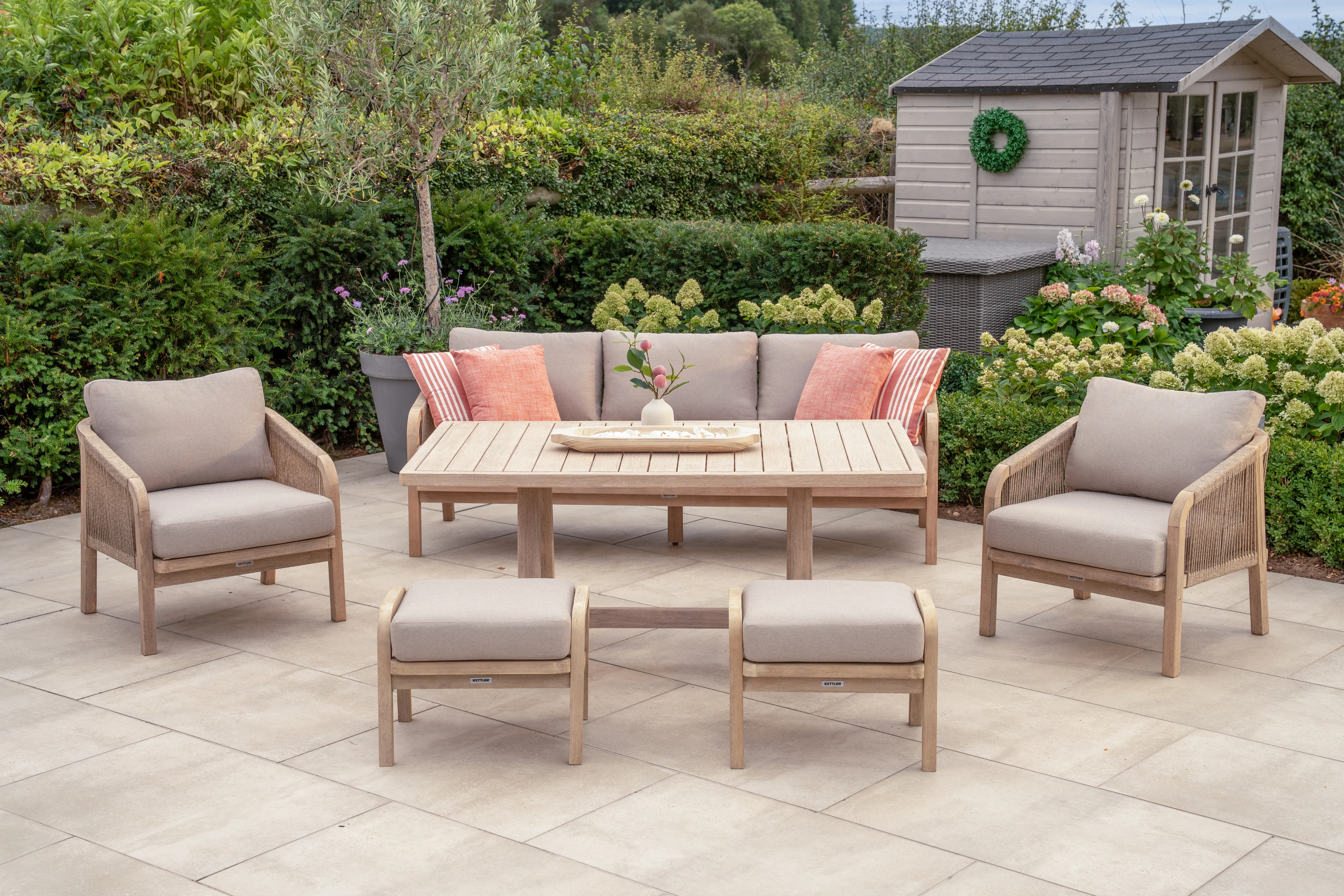 Cora Wood 7 Seat Casual Dining Set - Image 6