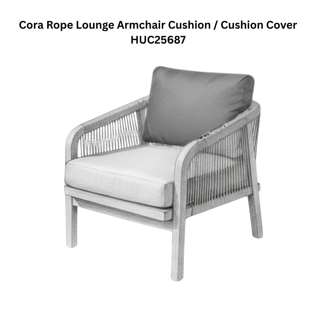Cora Rope Lounge Armchair Cushion / Cushion Cover HUC25687 - Image 2