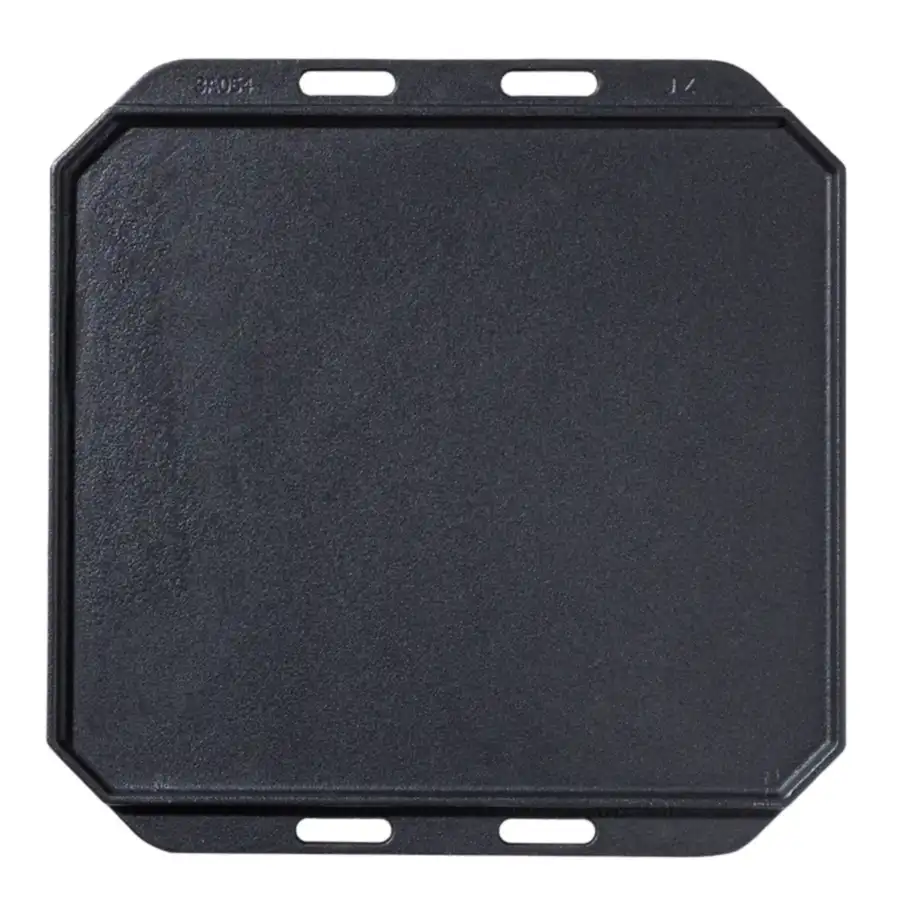 Cozze® Reversible Cast Iron Pan with Bamboo Tray 330 x 330 mm - Image 3