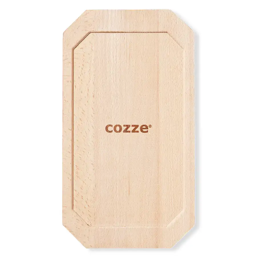 Cozze® Reversible Cast Iron Pan with Wooden Tray 165 x 330 mm - Image 4