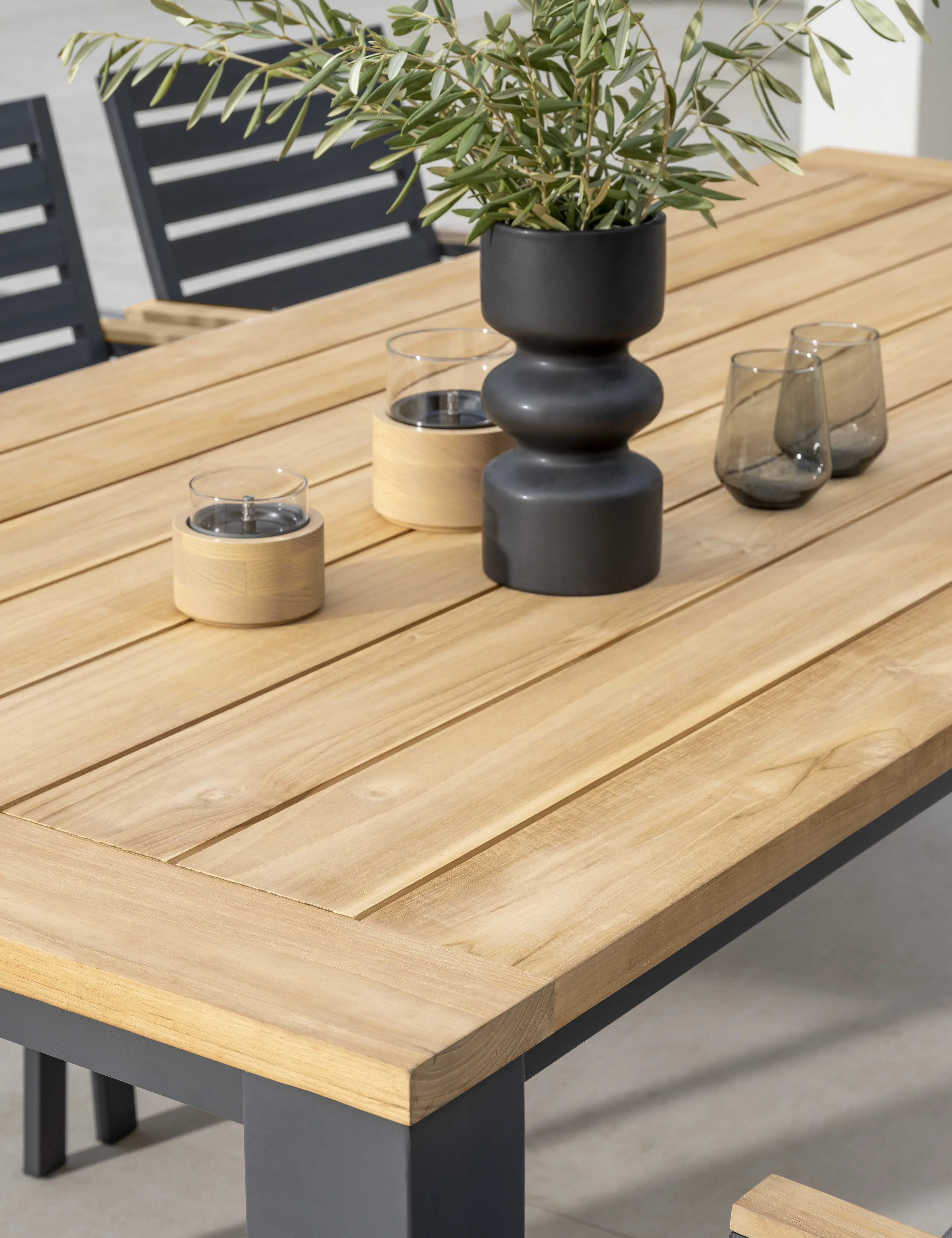 elba 8 Seat Dining Set with 2 x Benches and 1 x Dining Table - Image 4