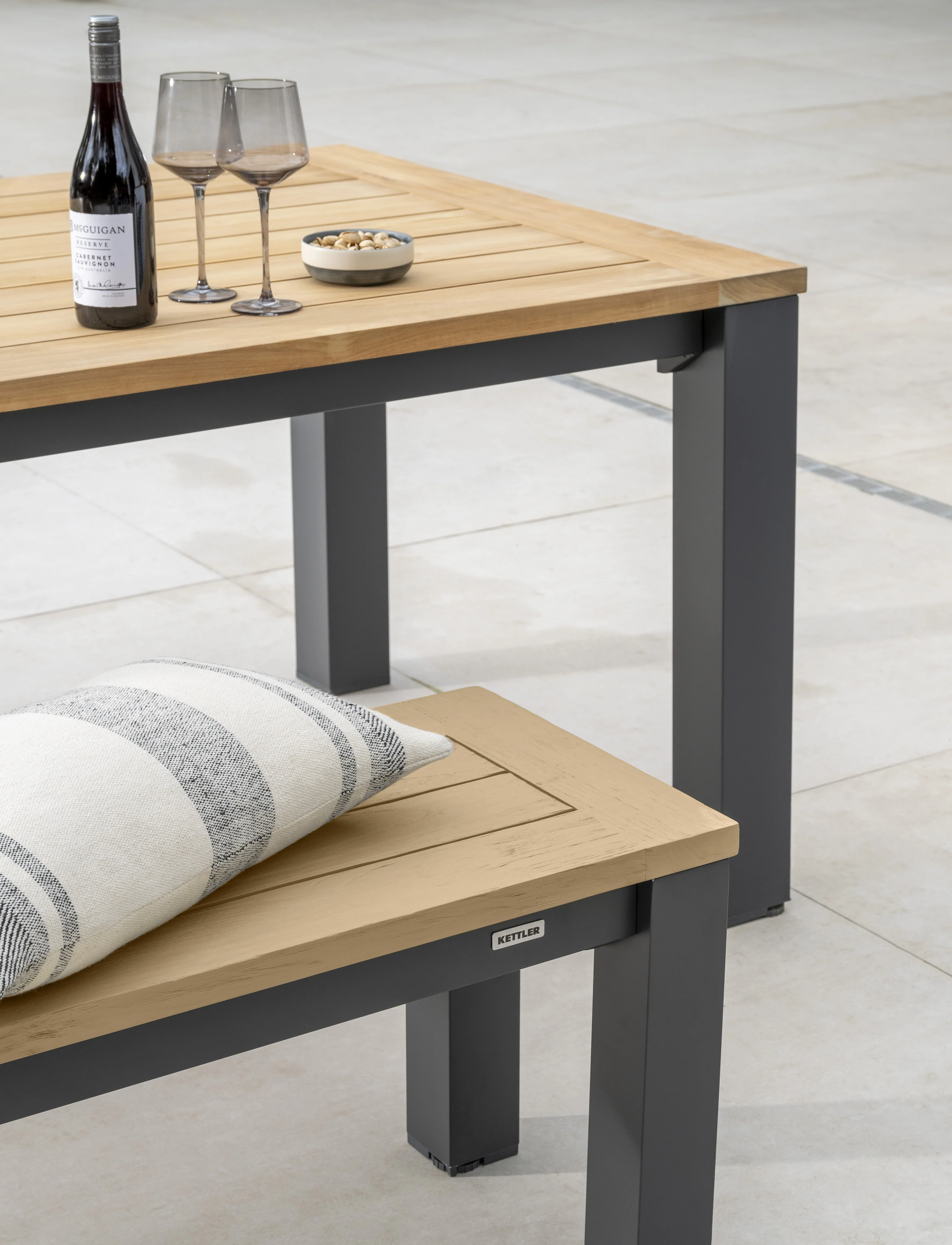 elba 8 Seat Dining Set with 2 x Benches and 1 x Dining Table - Image 5
