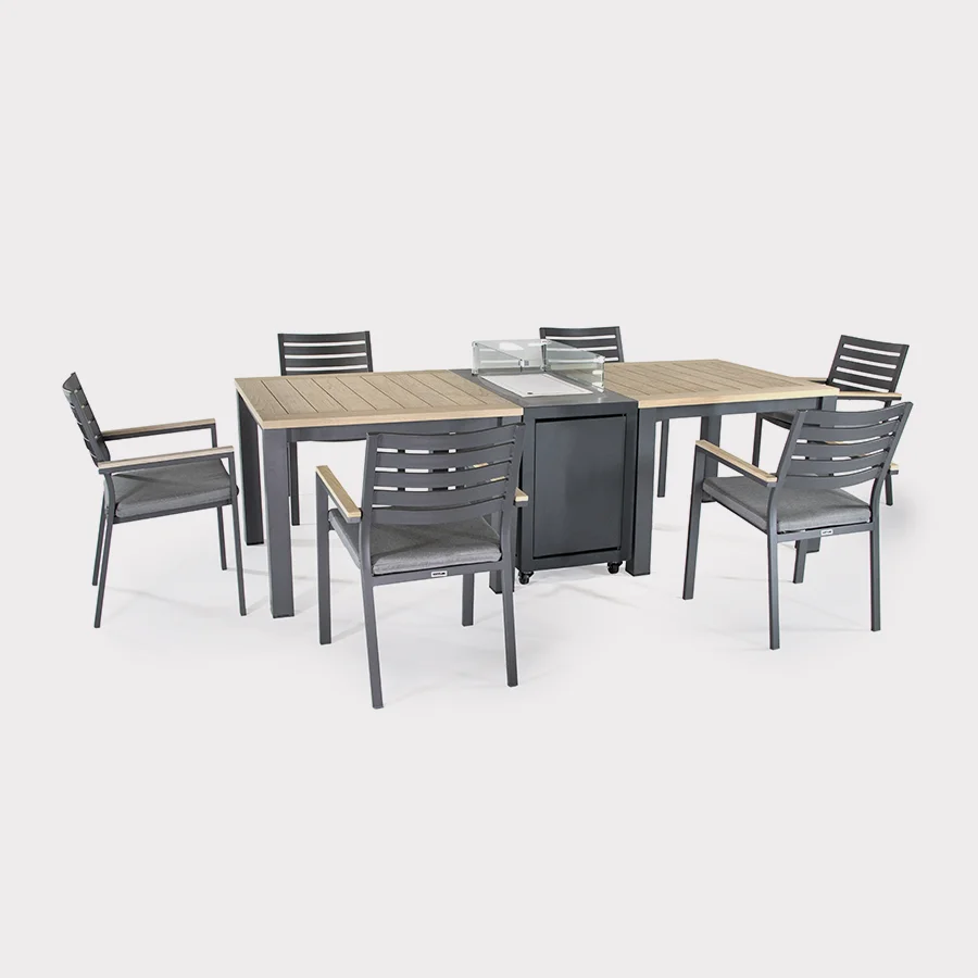 elba Dining Table 100x100cm - Grey - Image 4