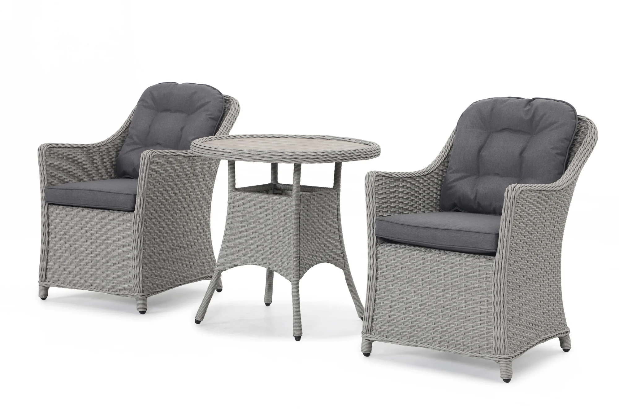 Foxley 2 Seat Wicker Bistro Set with 70cm Round Table - Image 9