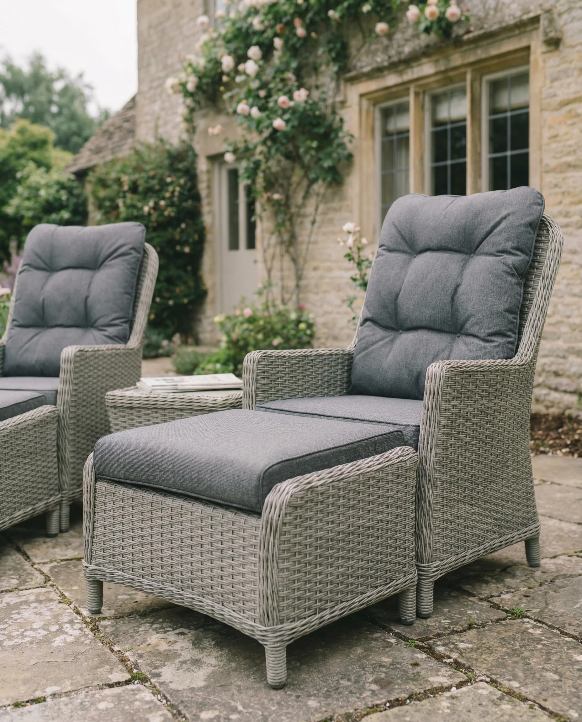 Foxley Companion Set with Side Table and Footstools - Image 3