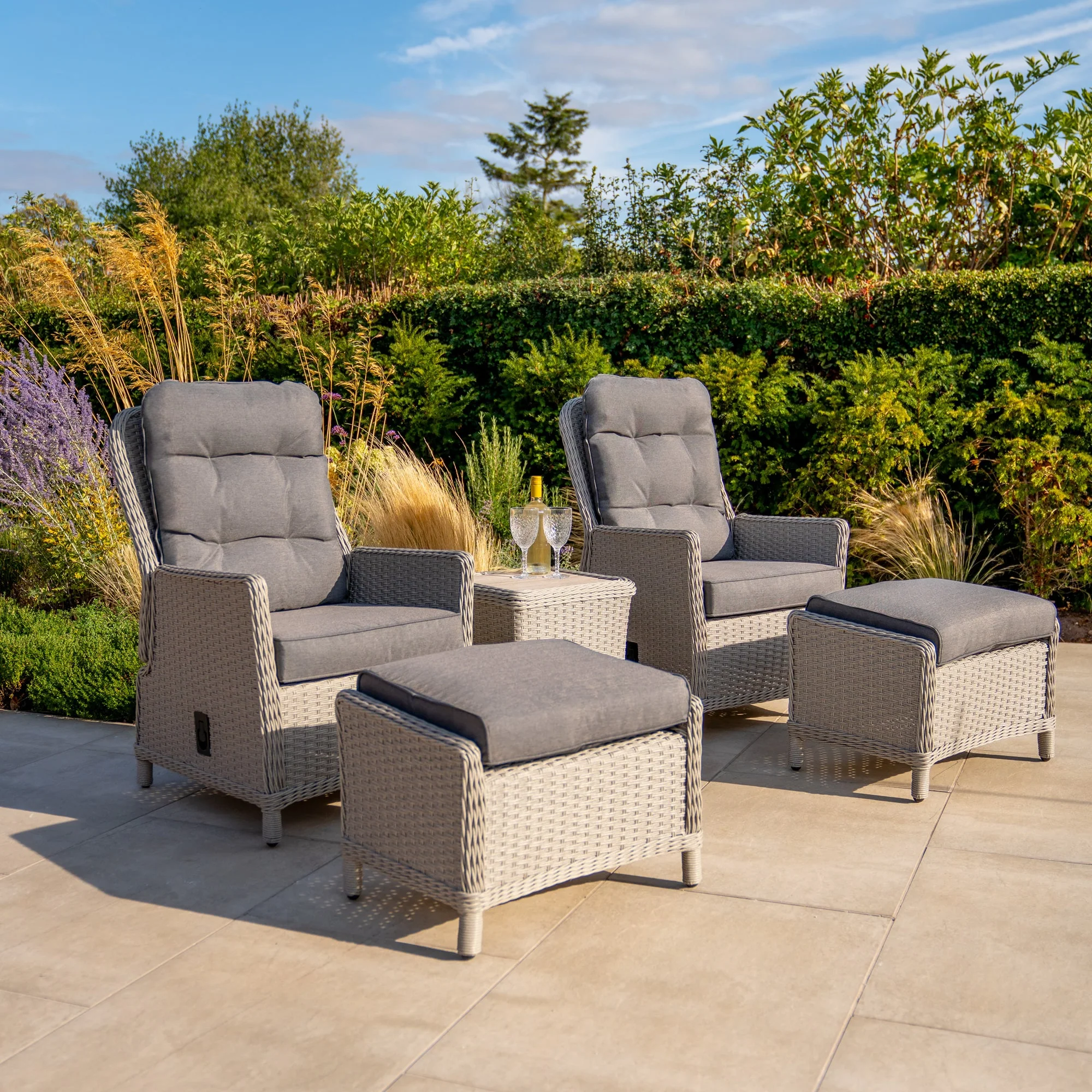 Foxley Companion Set with Side Table and Footstools - Image 4