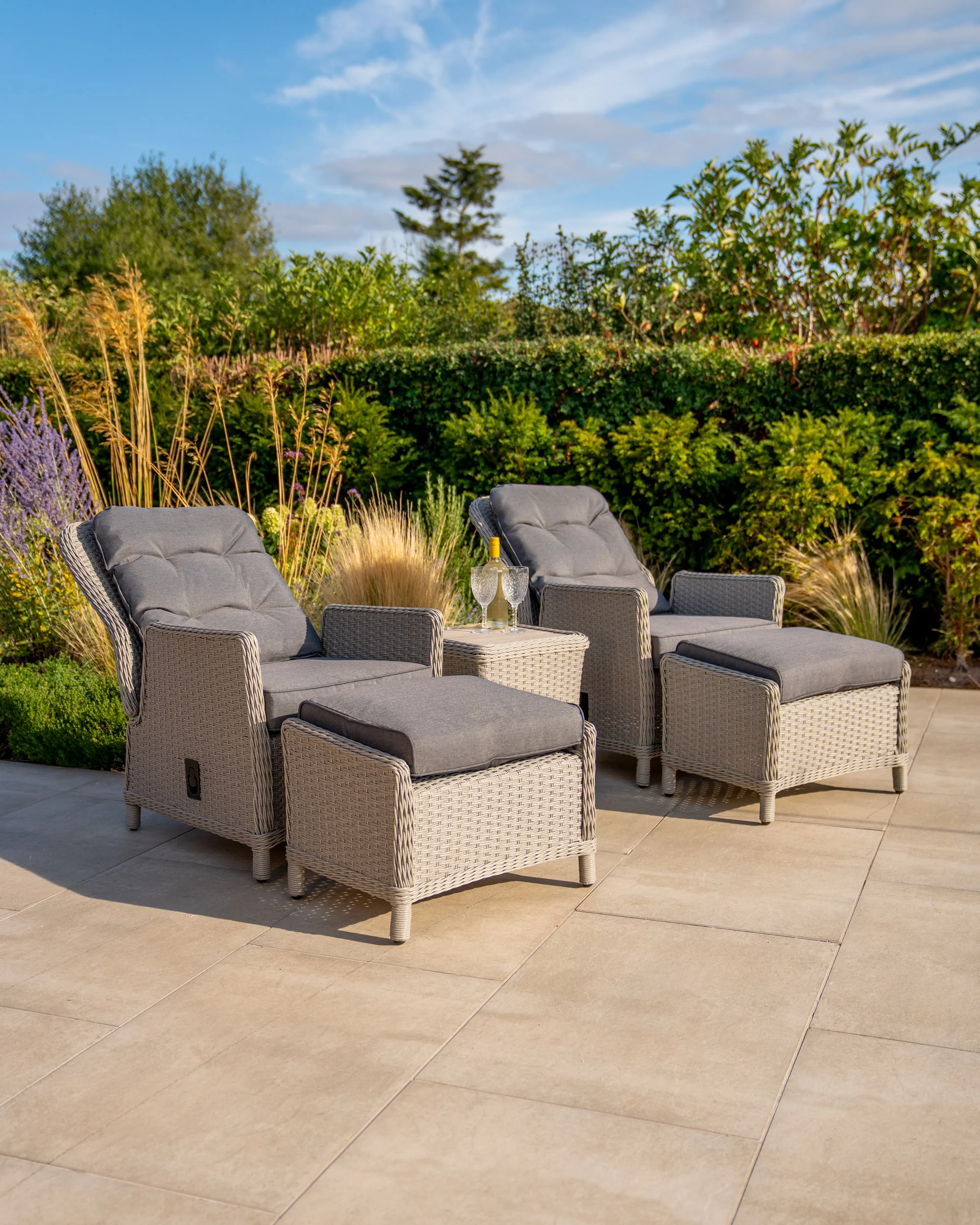 Foxley Companion Set with Side Table and Footstools - Image 5