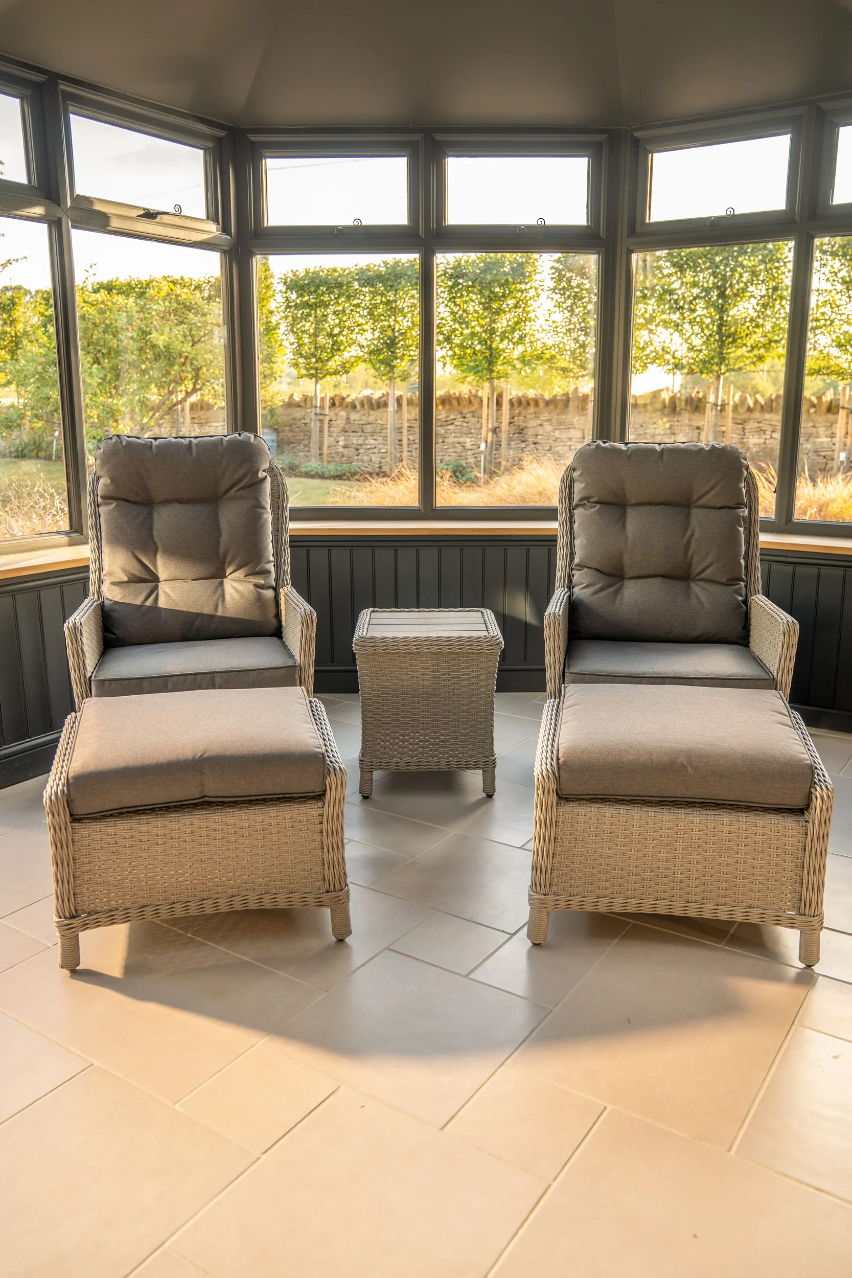 Foxley Companion Set with Side Table and Footstools - Image 9