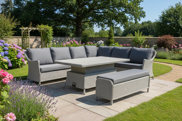 Foxley Rectangular Corner Set with 180x100cm High/Low Table - Image 5