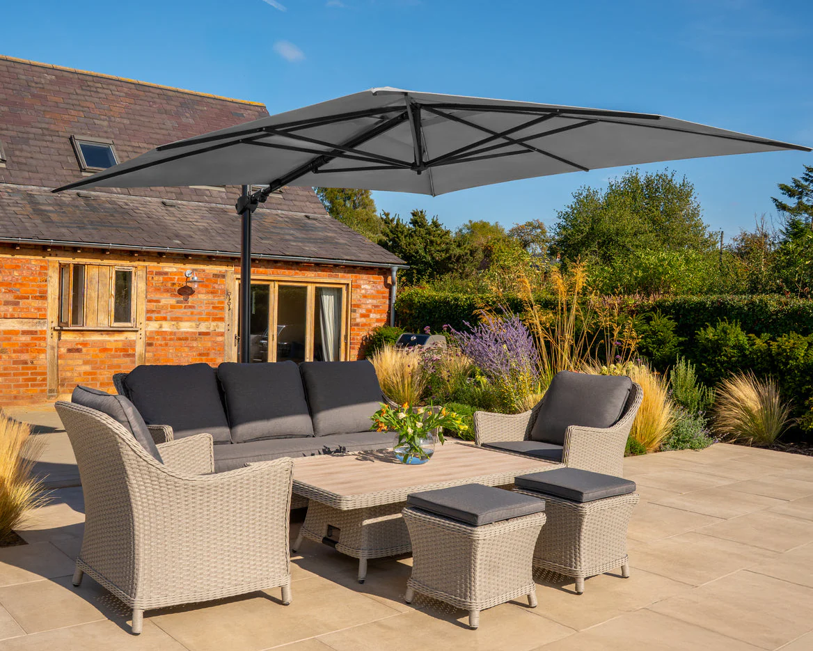 Foxley Wicker Sofa Set with High/Low Table - Image 8