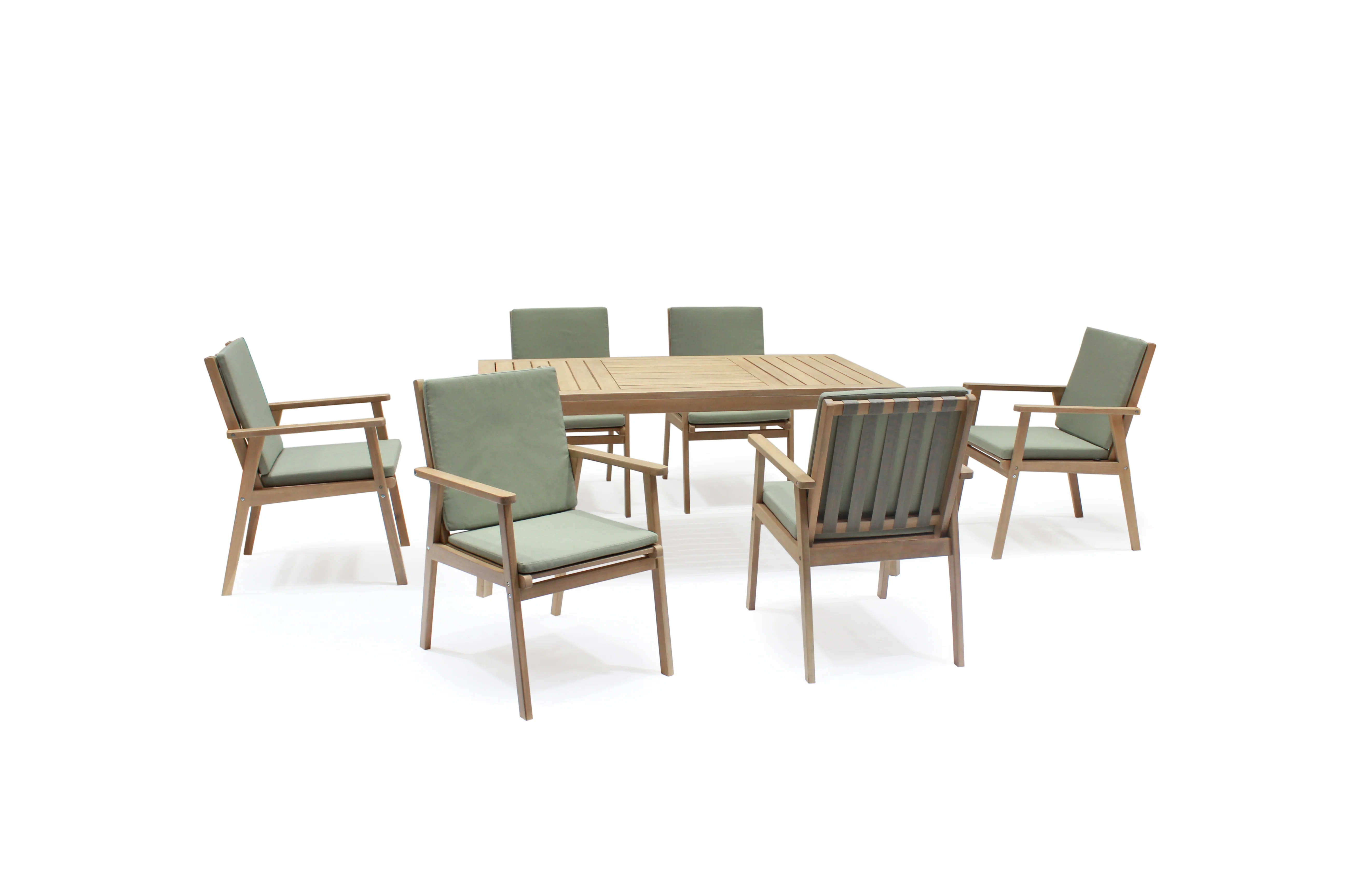 Hampton 6-Seat FSC Acacia Wood Dining Set - Image 5