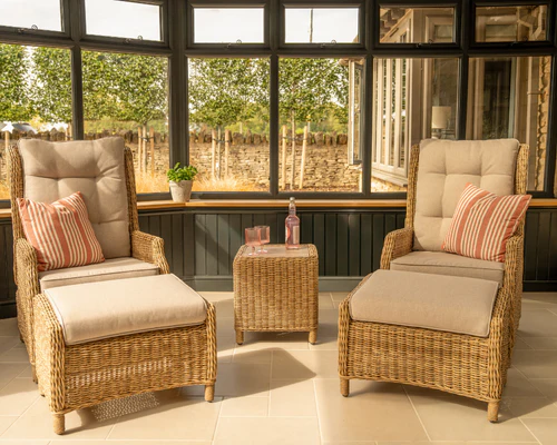 Hazel Wicker Companion Set with Reclining Armchairs - Image 5