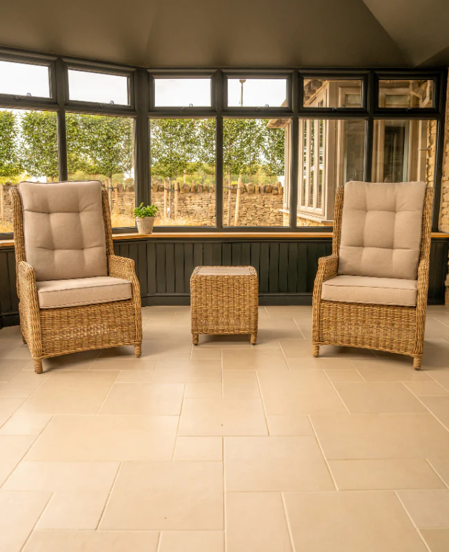 Hazel Wicker Companion Set with Reclining Armchairs - Image 7