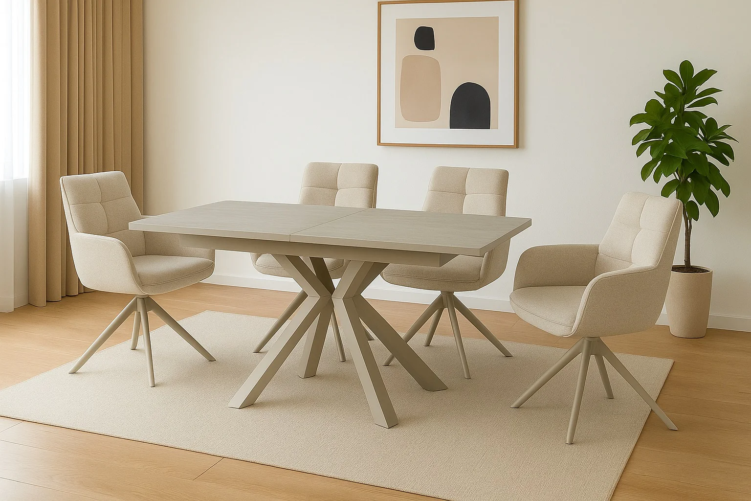 Joey Swivel Armchair - Beige (pair) - Image 6