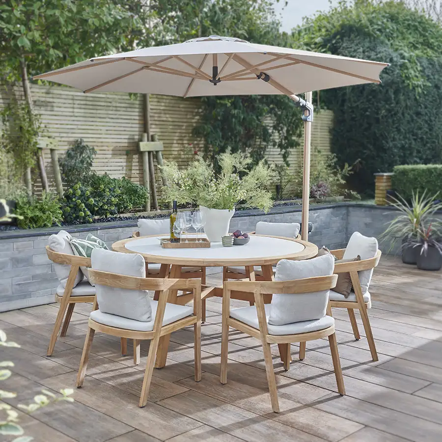Kubu Dining Table 150cm round Terrazzo Top - Image 2