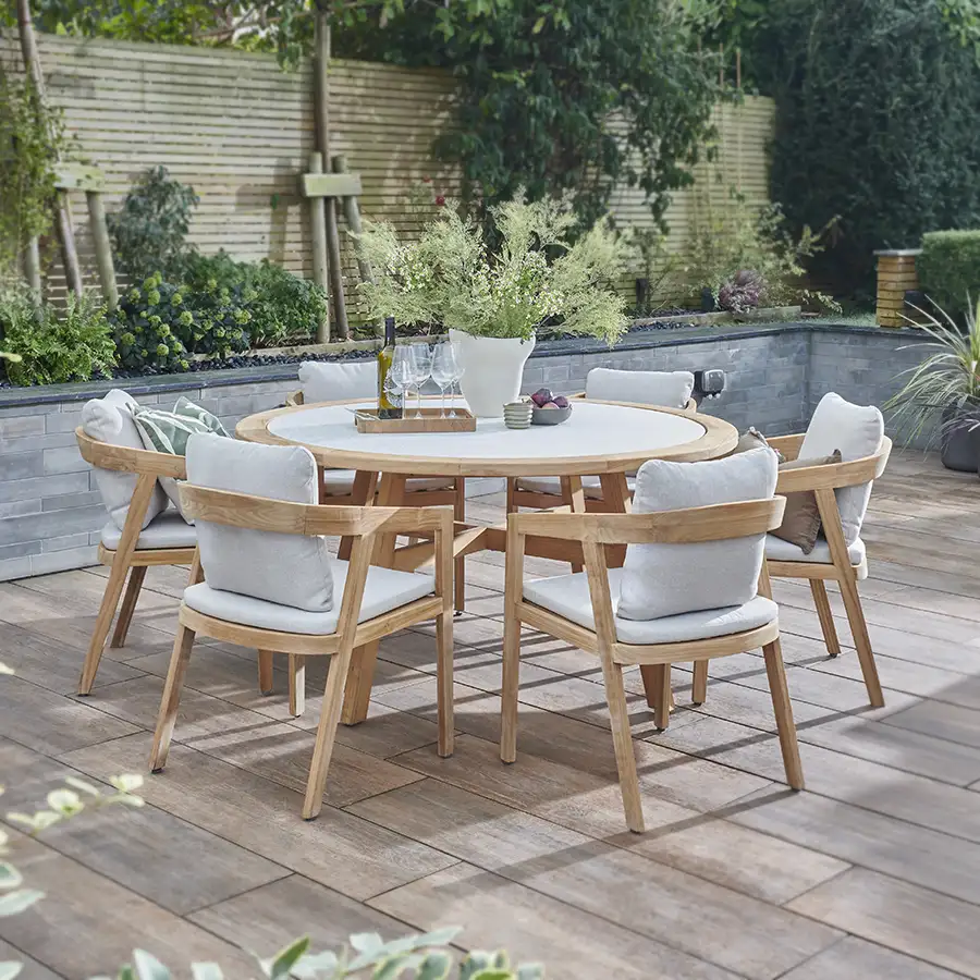 Kubu Dining Table 150cm round Terrazzo Top - Image 5