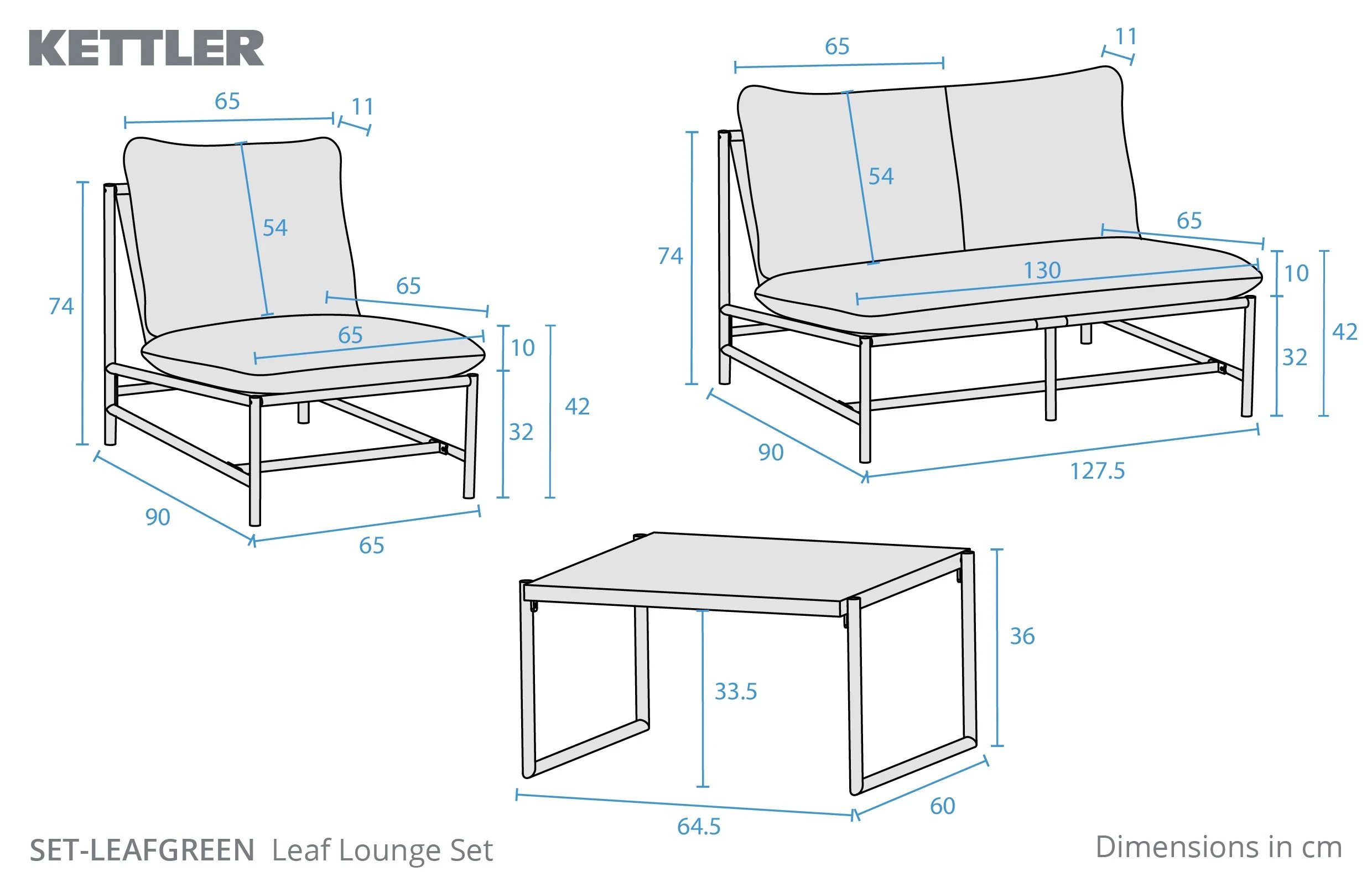 Leaf 4 Seat Lounge Set - Image 10