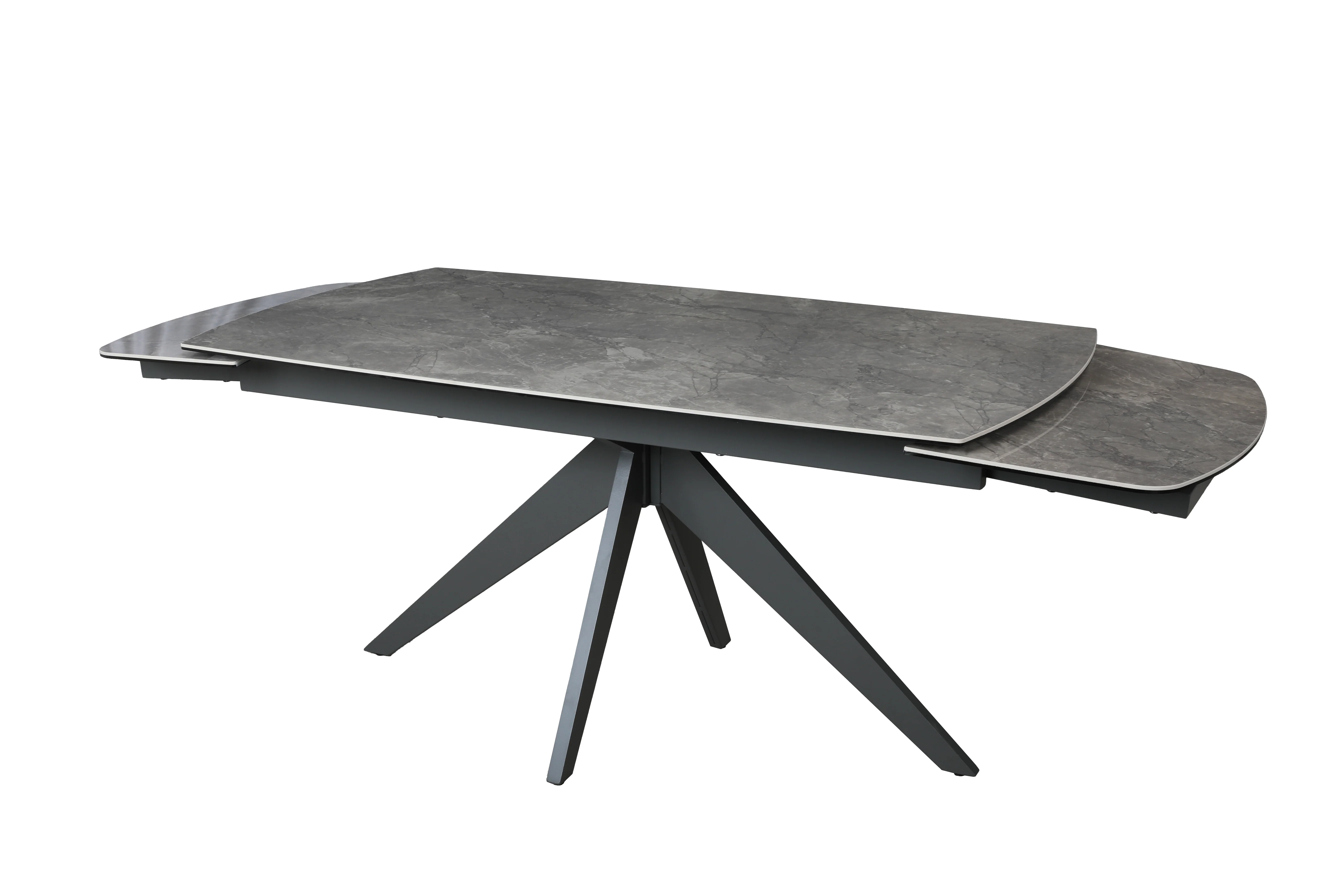 Lorenzo 6 Seat Dining Set with ceramic high gloss table top & pocket sprung auto swivel dining chairs - Image 15