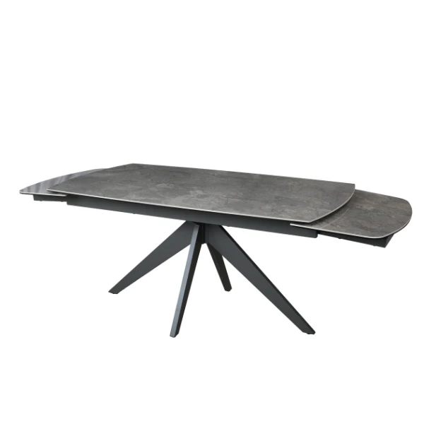 Lorenzo Indoor Dining Table - Extendable with High Gloss Finish Grey - Image 7