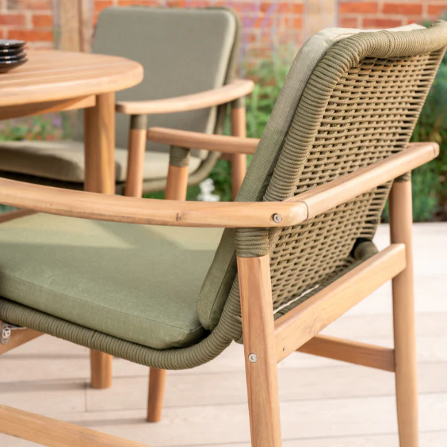 Meadow 4 Seat Wood Dining Set - Image 3