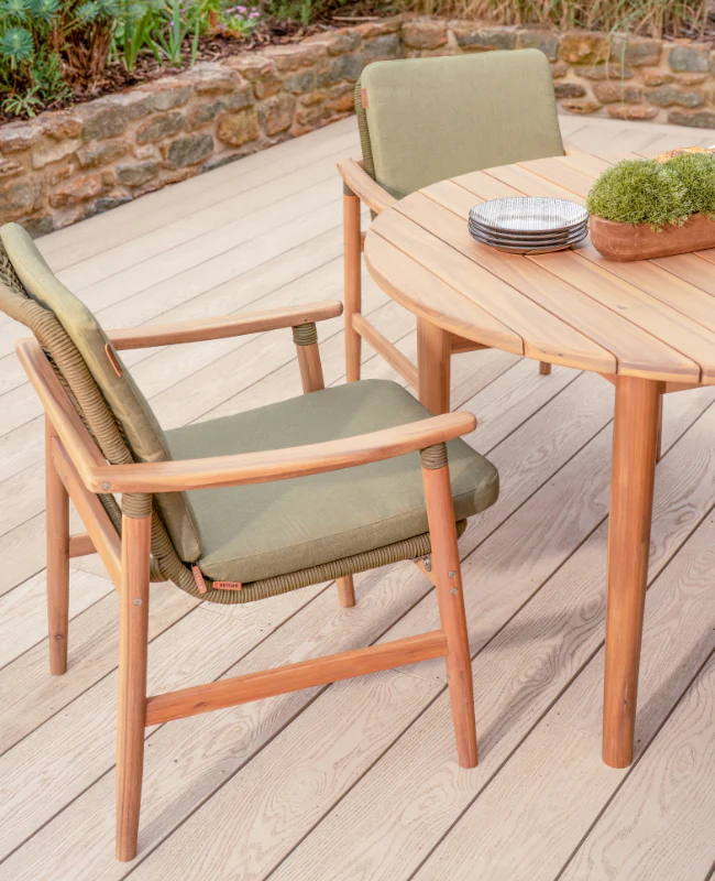 Meadow 4 Seat Wood Dining Set - Image 4