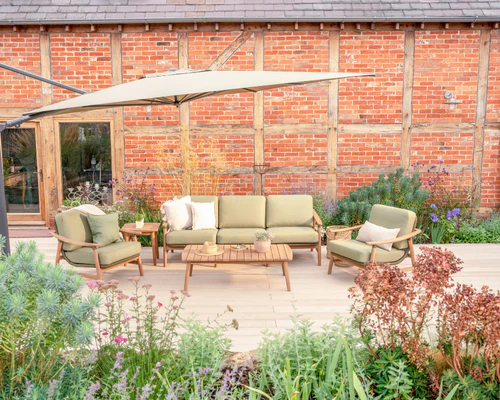 Meadow 5 Seat Wood Lounge Set - Image 3