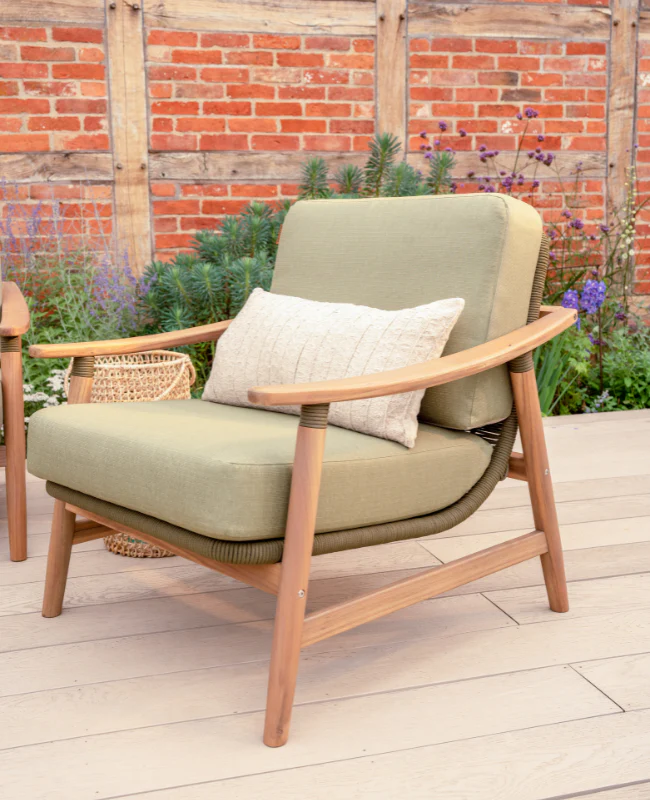 Meadow 5 Seat Wood Lounge Set - Image 5