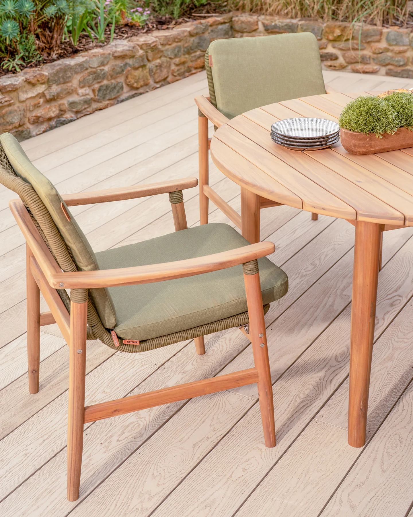 Meadow Acacia Wood Dining Chair x 2 - Image 6