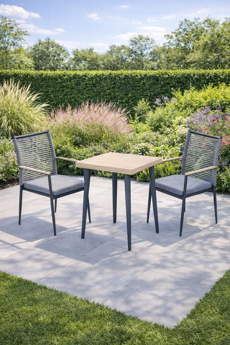 Merano Bistro Set with 60x60cm Square Table - Image 3