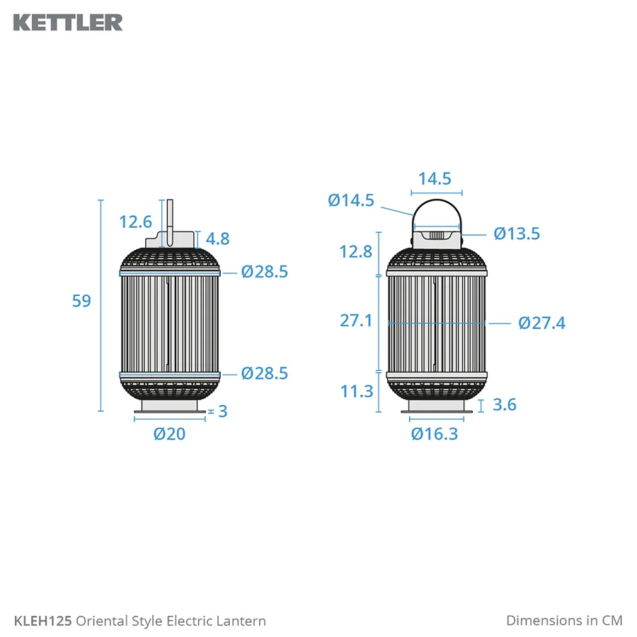 Kalos Oriental Style Electric Lantern - Image 4