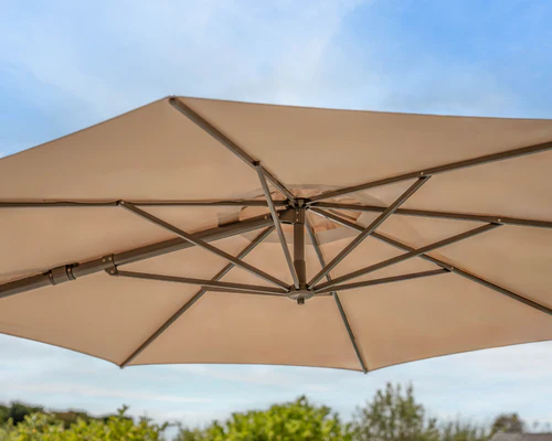 Orion 3m Round LED Cantilever Parasol with Granite Base & Night Cover - Image 11